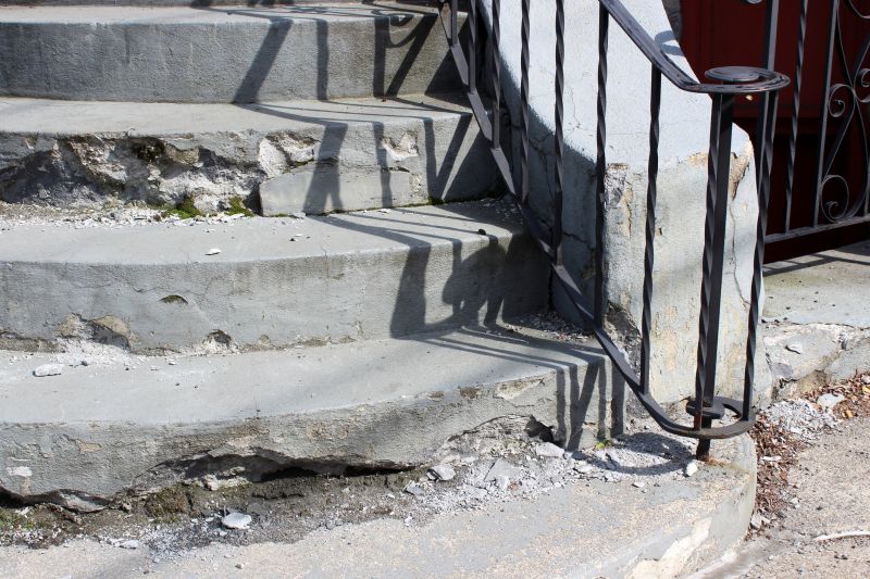 Repaired Cement Steps